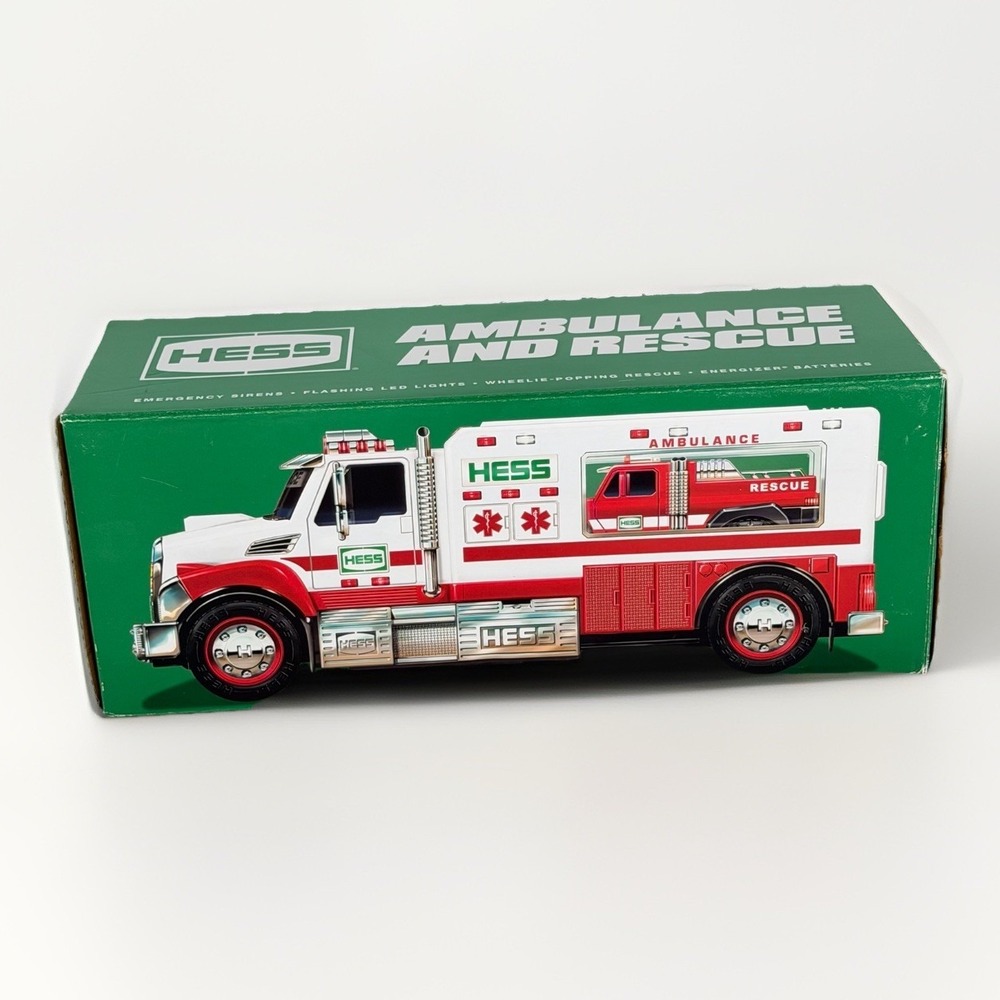 Hess 2020 Ambulance & Rescue Truck Lights‎ Sirens w/ Mini Vehicle NOB Tested